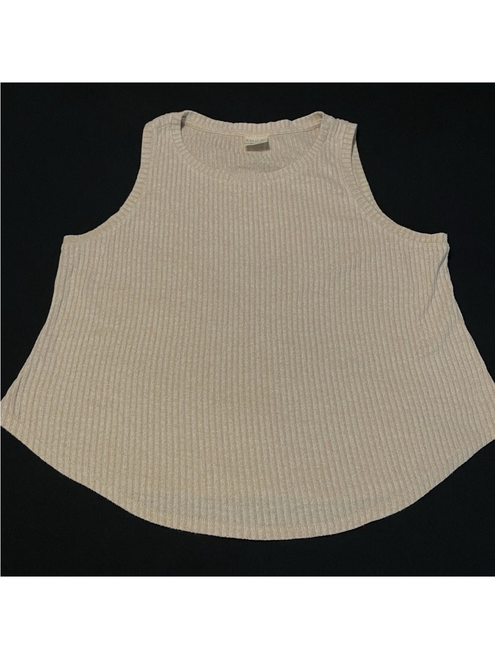 Soma Tank Top Womens Large Brushed Cozy Ribbed Loungewear Hush Pink Tint